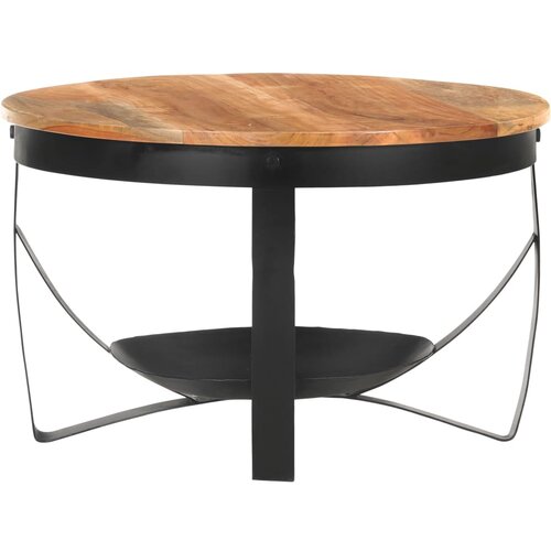 Maison Chic Klubska mizica - kavna mizica - Nizka mizica &amp;Oslash; 68x43 cm trden akacijev les, (21755405) Slike