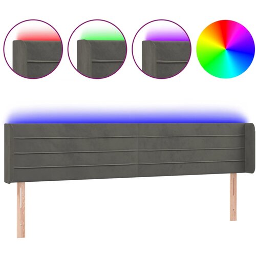  LED uzglavlje tamnosivo 163x16x78/88 cm bar&amp;scaron;unasto Slike