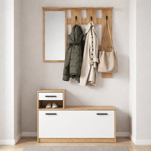 GENERIK Predsobni element Luna &ndash; Sonoma / White, (5000486186) Cene