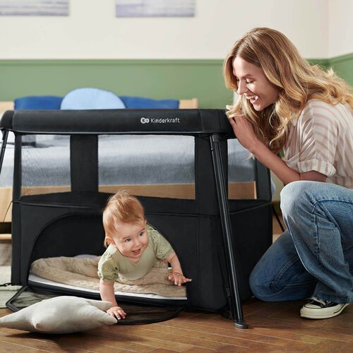 Kinderkraft prijenosni krevetić 3u1 cami&amp;trade; grey Slike