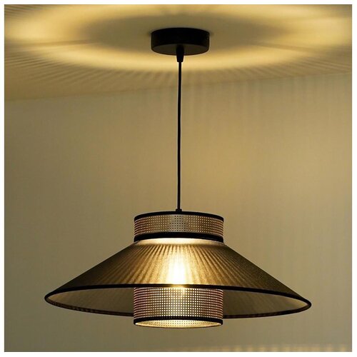  Duolla - Visilica na sajli RIO SHINY 1xE27/15W/230V, prečnik 45 cm, crna/bakrena Cene