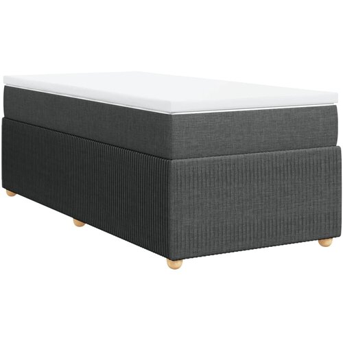 Maison Chic Box spring postelja - Vzmetna postelja z vzmetnico temno siva 90x200 cm blago SL4096, (21903597) Slike