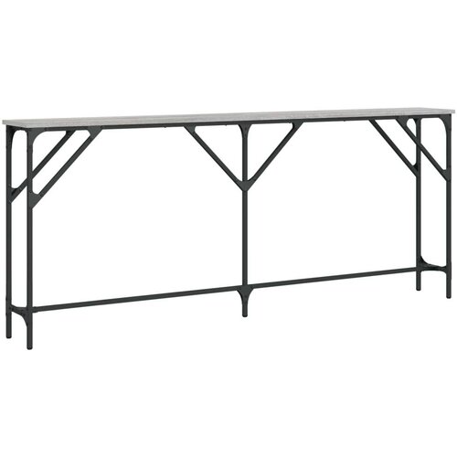  Konzolni stol siva boja hrasta 180x23x75 cm konstruirano drvo Slike