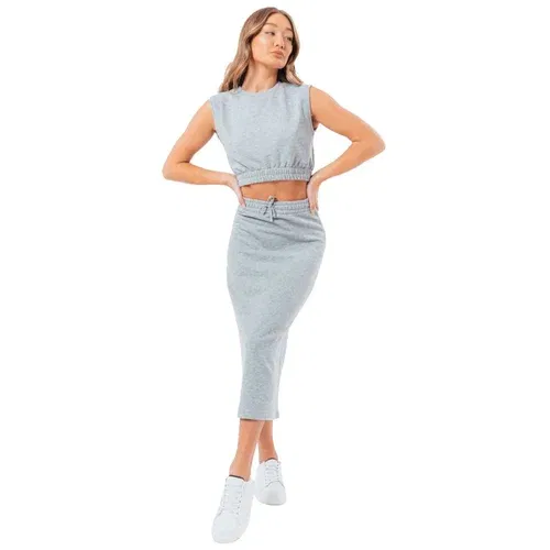 Justhype sweat midi skirt loungewear set labon007