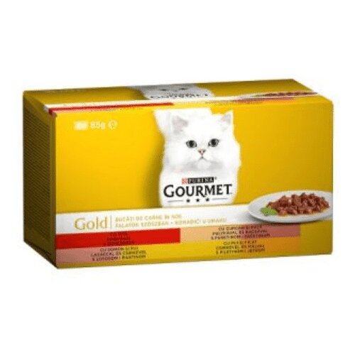 Gourmet Gold komadići U Sosu Govedina 4 x 85 g - 340 g Slike