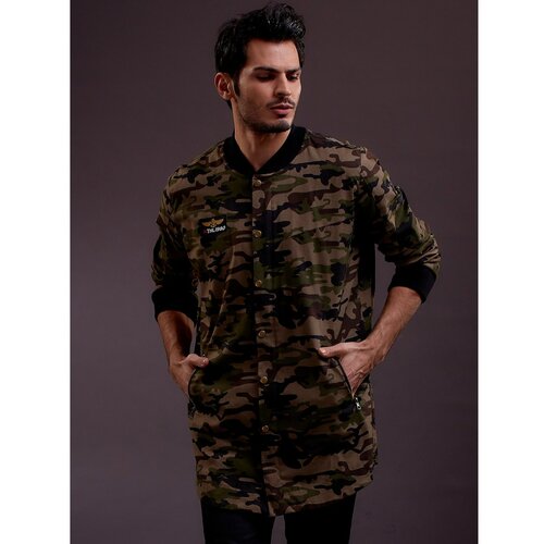 Fashion Hunters Men's jacket with camo patches Cene