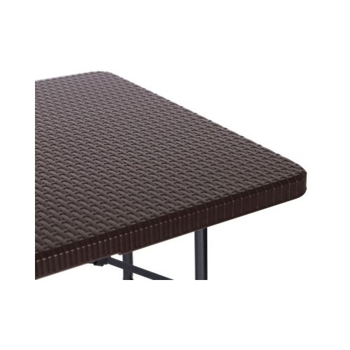  Sklopivi set Sto 180cm sa 2 klupe ratan brown Slike