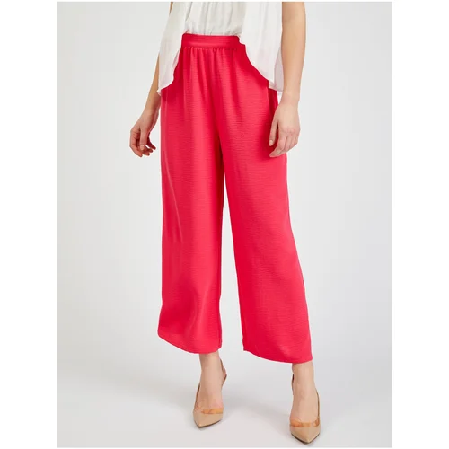 Orsay Dark Pink Women's Wide Leg Trousers - Women's