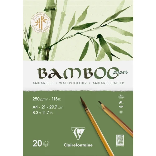 Clairefontaine Bamboo Glued Pad On 1 Side Blok za skiciranje A4 250 g