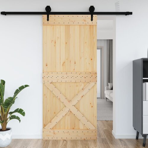 VidaXL Vrata NARVIK 100x210 cm trdna borovina Slike