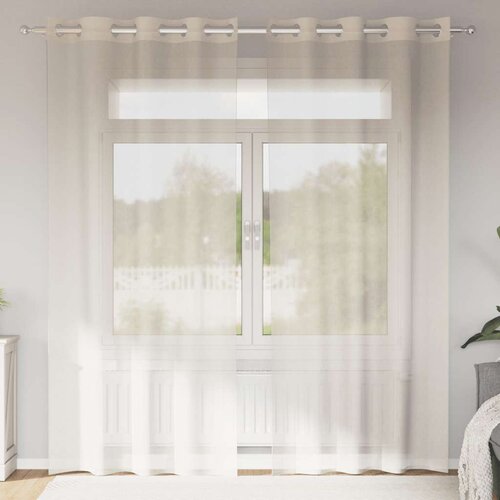 vidaXL Voile zavjese s ušicama 2 kom krem 140x245 cm Cijene