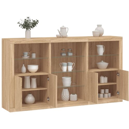 vidaXL Komoda s LED svjetlima boja hrasta sonome 181 5x37x100 cm Cijene