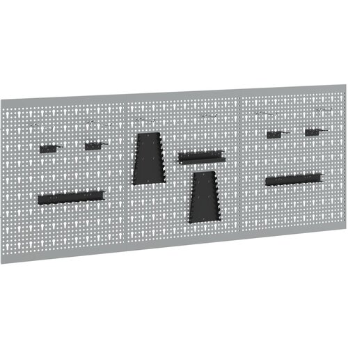 vidaXL pegboardi, 3 kosa z 15 dodatki, siva, 50x60 cm, jeklo, (22048535) Cene