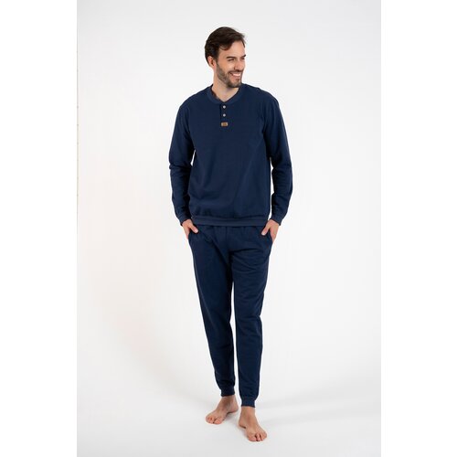 Italian Fashion Men's Leader tracksuit, long sleeves, long pants - dark blue Slike