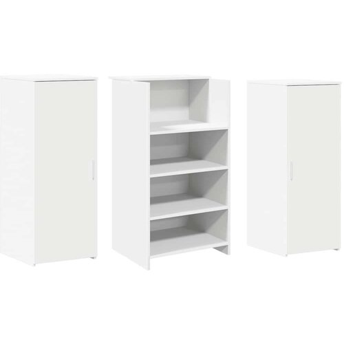 VidaXL Recepcijski stol bijeli 135x50x103,5 cm izrađeno drvo Slike