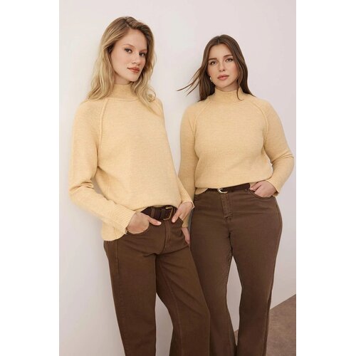 TRENDYOLMILLA ženski duks Twoaw26Kz00191, bež-bež Cene