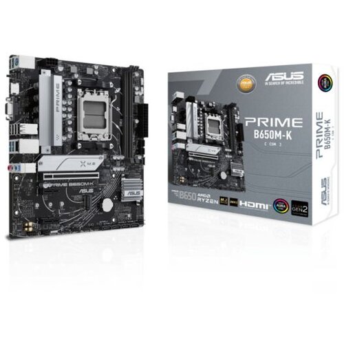 Asus MB PRIME B650M-KAM5, 2x DDR5, 2x M.2, 8x USB,1x VGA, 1x HDMI, mATX Cijene