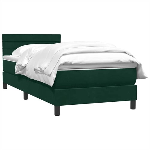 Box Spring krevet s madracem tamnozeleni 80x220 cm bar&amp;scaron;un Slike