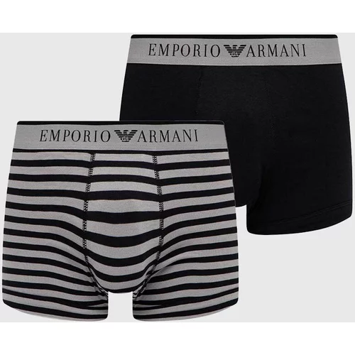 Emporio Armani Underwear Boksarice 2-pack moški, črna barva
