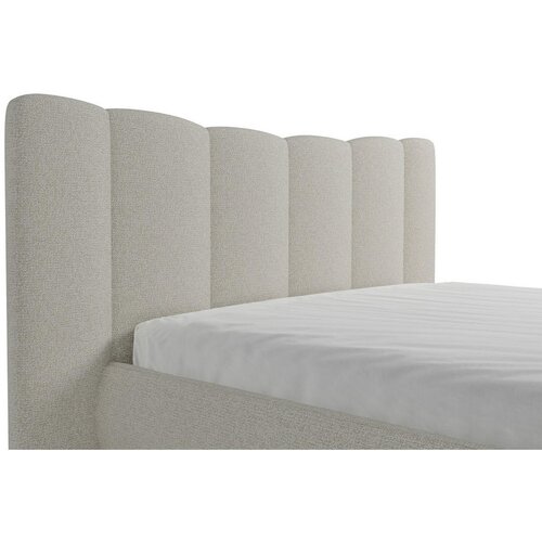 MID.YOU OBLAZINJENA POSTELJA 180 cm x 200 cm , les, tekstil, leseni material svetlo siva Slike