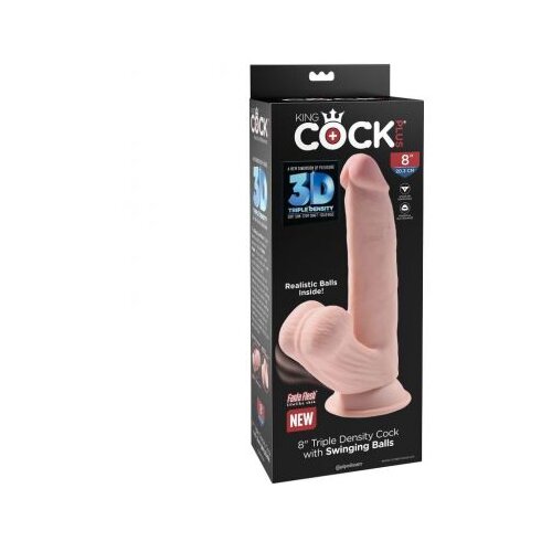 King Cock dildo Plus 3D 8 Swinging Balls Cene