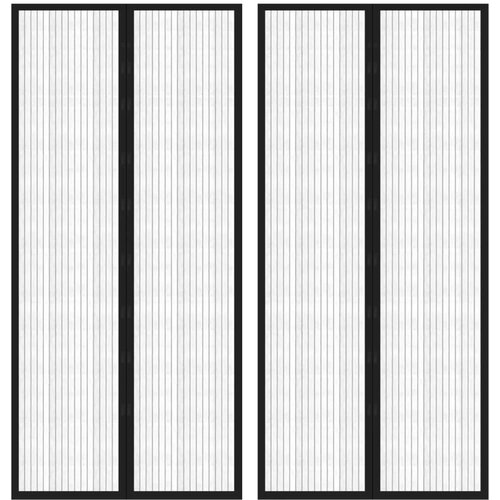  Zastori protiv insekata 2 kom s magnetima 210 x 90 cm crni Cene