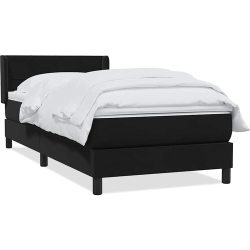 vidaXL Box spring postelja z vzmetnico črna 80x220 cm žamet, (21791286) Cene