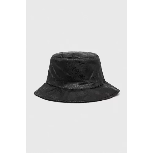 Guess Dvostranski klobuk črna barva