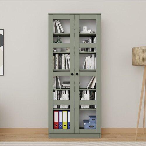 Hanah home lucas glass 1600-76 green multi purpose cabinet Cene
