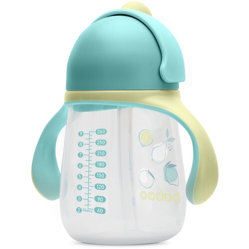 Baboo Cup with Silicone Straw skodelica s slamico Lagoon Fiesta 9m+ 260 ml Slike