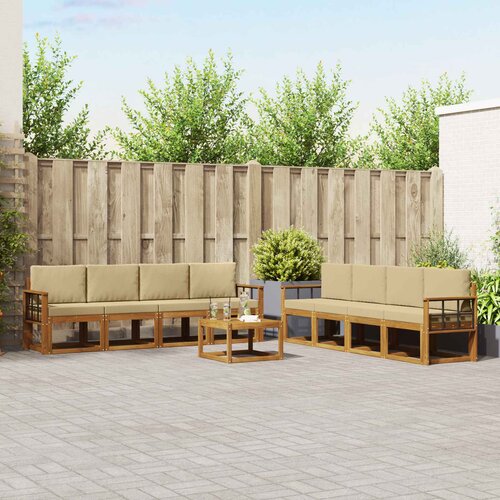  Set vanjskih sofa 9 kom. Prirodna i bež Cijene