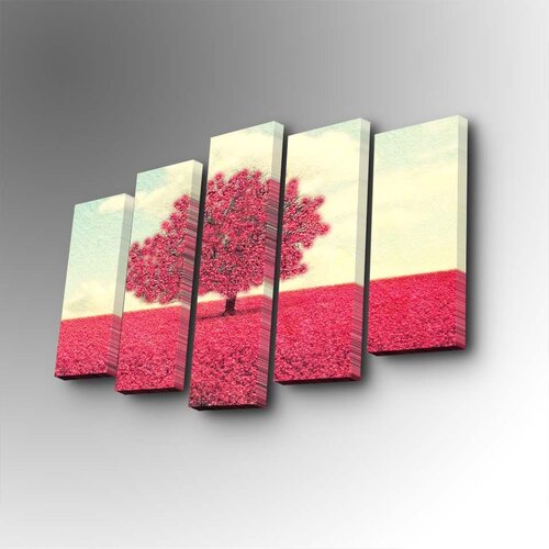 Wallity 5PUC-124 multicolor decorative canvas painting (5 pieces) Cene
