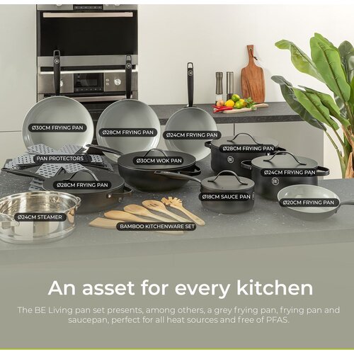 BE Living Lonec z ročajem in pokrovom Essential Black 18 cm, (5000561623) Slike