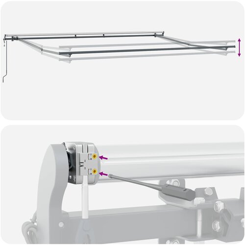 Skrovita tenda &amp;Scaron;areni 450 &amp;times; 350 cm Tkanina i Aluminij Slike