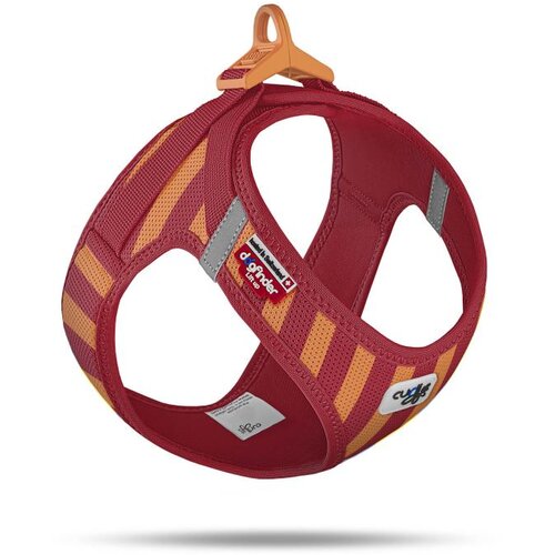 Curli oprsnica za pse Air-Mesh Stripes, crvena XXXS Slike