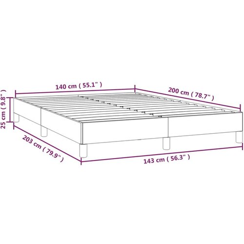 VidaXL okvir za krevet tamnoplavi 140x200 cm bar&amp;scaron;unasti Slike