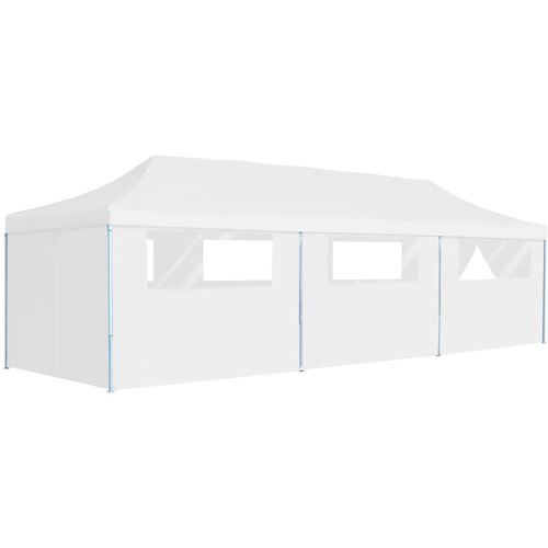VidaXL Zložljiv pop-up &amp;scaron;otor za zabave z 8 stranicami 3x9 m bel Slike