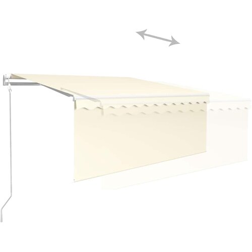  Automatska tenda s roletom i senzorom LED 3 x 2,5 m krem Slike