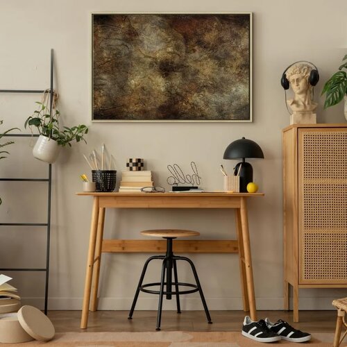  Slika - Rushing Thoughts (1 Part) Vertical 120x80 U prirodnom drvenom okviru Slike