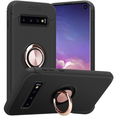 Cadorabo Case, združljiv s Samsungom v črni barvi - Rose Gold - Zaščitni pokrov s fokusnim obročem iz silikona TPU, (20571090) Cene