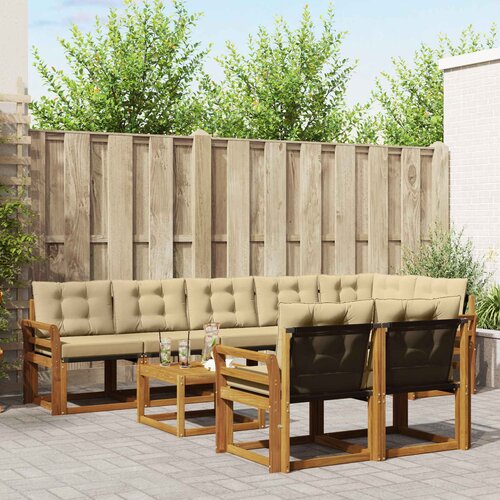  Set vanjskih sofa 9 kom. Prirodna i bež Cene
