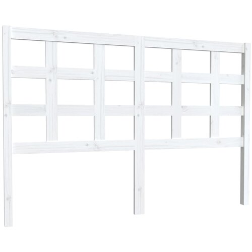 Maison Chic posteljno vzglavje - vzglavna omarica - nočna omarica belo 145,5x4x100 cm trdna borovina, (21706093) Slike