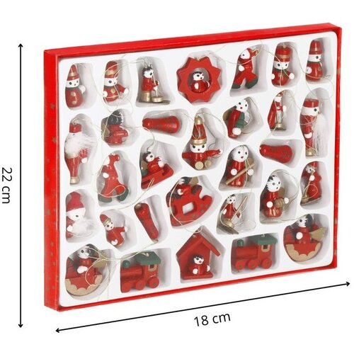  Set božićnih ukrasa od drveta - 30 komada Cene