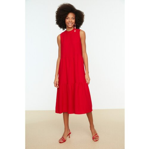 Trendyol Red Wide Cut Dress Slike