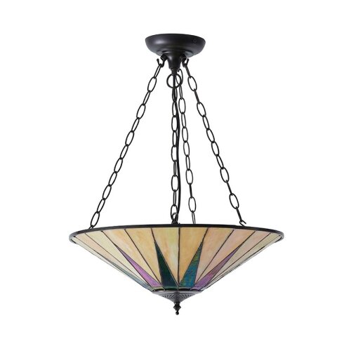  Endon 70754 - Luster na lancu Tiffany DARK STAR 3xE27/60W/230V prečnik 49 cm Slike