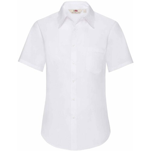 Fruit Of The Loom White poplin shirt with short sleeves Slike