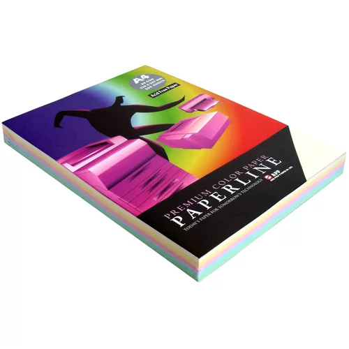 barvni fotokopirni papir Paperline A4, pastelna mavrica, 250 listov