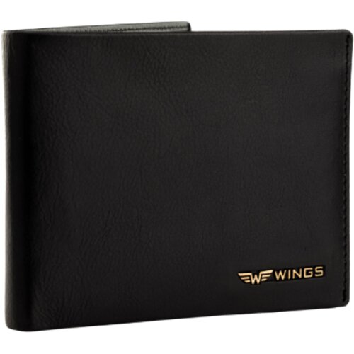 WINGS Mu&amp;scaron;ki novčanik od prave kože crne boje Slike
