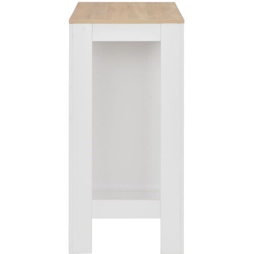  Barski stol s policom bijeli 110 x 50 x 103 cm Slike