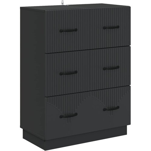 Ormar s ladicama Crna 66 x 34,5 x 87 cm Konstruirano drvo Cijene